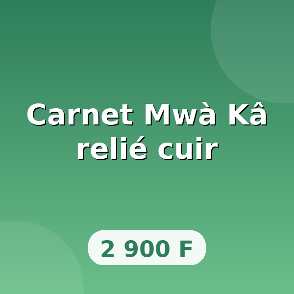 Carnet Mwà Kâ relié cuir