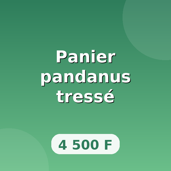 Panier pandanus tressé