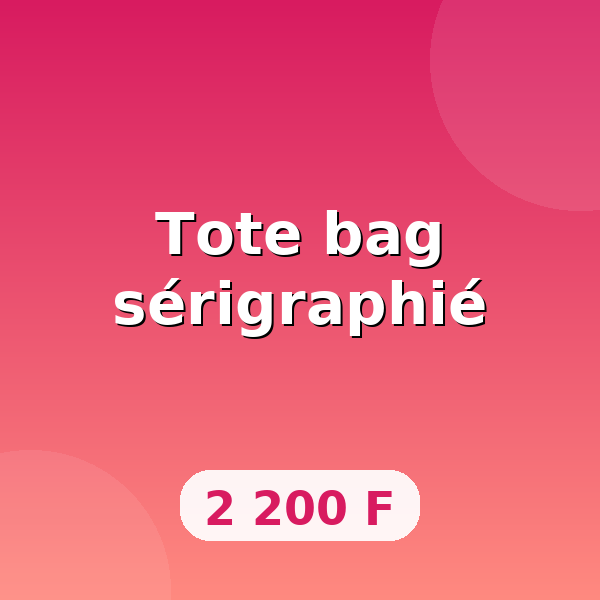 Tote bag sérigraphié